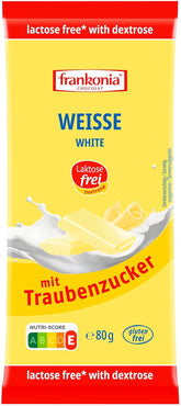frankonia CSOKOLÁDÉ Dextróz fehér csokoládé, laktóz- és gluténmentes, 80 g