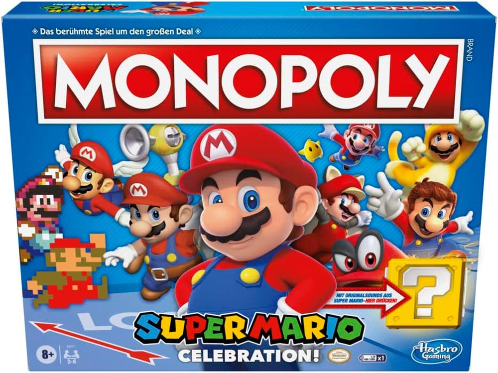 E9517100 Super Mario Celebration Társasjáték Super Mario rajongóknak 8 éves kortól videojáték hangeffektusokkal, Multi, Standard