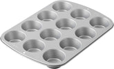 Wilton 03-3118 Cupcake- /Muffin Backform, Recept jobb, Antihaft, 12 Vertiefungen, Grau Formák és tepsi Naty Shop