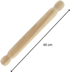 Fackelmann 3154050 Teigrolle aus Holz, einteilig, 40 cm, barna