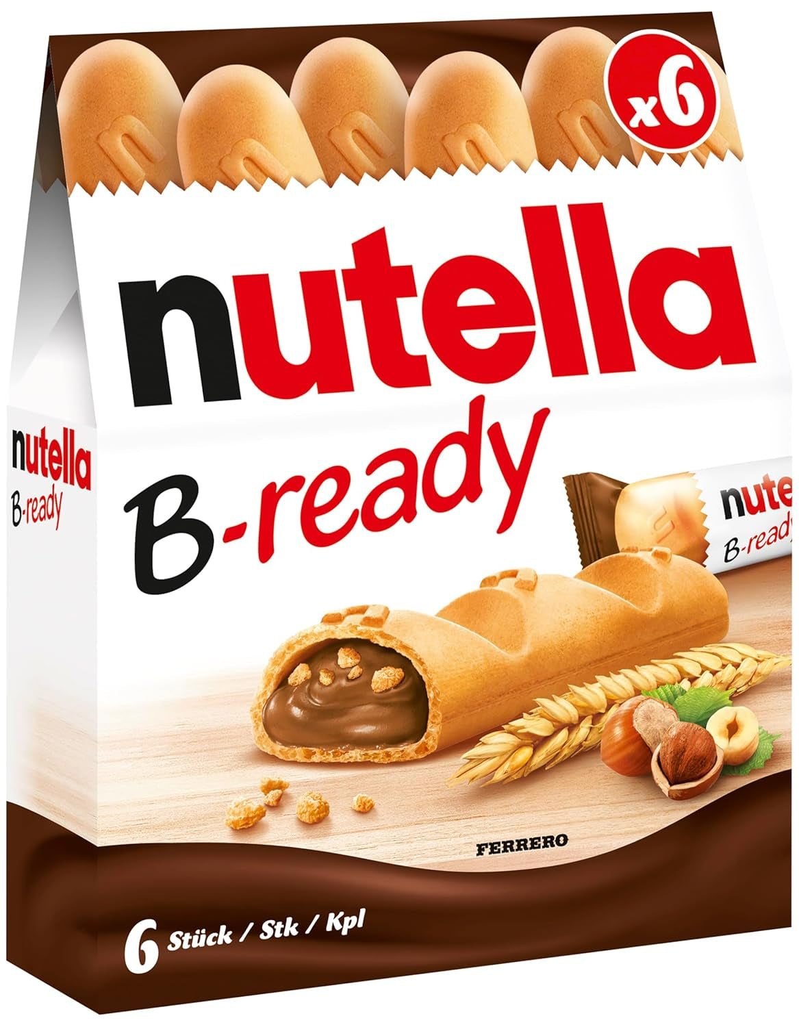 Ferrero Nutella B-Ready - 1 pachet de 6 (132g)