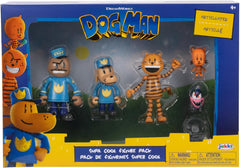 Dog Man Movie Movie Akciófigura Multipack készlet a Jakks Pacific cégtől, 6 cm-es mozgatható figurákat tartalmaz – a film által ihletett játékokat, Lil Petey, Petey, Chief és Flippy! Naty Shop akciófigurák