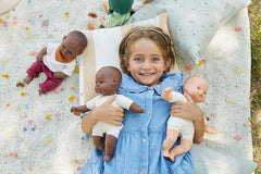 Miniland Dolls: asiatische Babypuppe, 32 cm, mit weichem Stoffkörper, in Geschenkbox, Natur, 31366