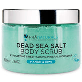 Pranaturals, Body Scrub cu sare de la Marea Moartă, 500 g Naty Shop Mango si Kiwi