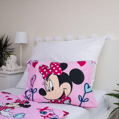 Disney ágynemű, Minnie Mouse Pink Baby, 100% pamut cipzáras ágynemű - Kids Naty Shop
