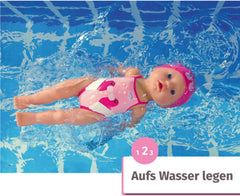 BABY Born Schwimmende Lizzie 30cm, Aufzieh-Badepuppe, wasserfest, funktioniert ohne Batterien, 30 cm große Puppe, 835302 Zapf Creation