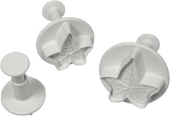 IL540 Cutter de embosare cu motiv de iederă, format mic, mediu și mare, plastic, alb, 3 x 3 x 4 cm
