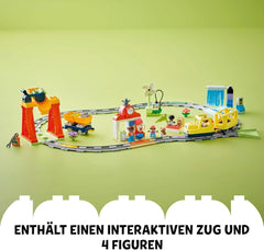 LEGO DUPLO Town nagy, interaktív vasút, építőjáték 3 éves gyerekeknek, Push & Go mozdony fényekkel és hangokkal, pályaalkatrészek, oktatójáték óvodásoknak 10428 építőkészlet Beuche den LEGO-Store