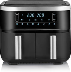 SEVERIN Friteuză cu aer cald dublă cu cameră de gătit de 2 X 3,8 L, 8 programe automate Electrocasnice Naty Shop 2 X 3,8 Liter Garkorb (Parallelnutzung) / 8 Automatik-Programme