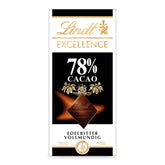 Lindt Excellence 78 százalékos kakaószelet - kakaóintenzitású, tartós vegán szelet 100 g ideális ajándék