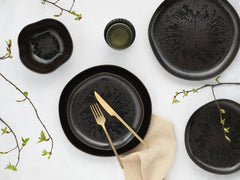 CreaTable, 21249, seria Natura Organic RUSTY, set de veselă cu 12 piese pentru 4 persoane, set de farfurii din gresie, potrivit pentru mașina de spălat vase și cuptorul cu microunde, fabricat în Europa