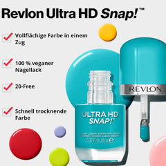 Revlon Ultra HD SNAP! Körömlakk, fényes körömszín, 100% vegán formula, nincs szükség alap- vagy fedőlakkra, 033 földelt, 8 ml