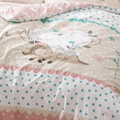 Lenjerie de pat fete, Bambi, 100% bumbac Lenjerie de pat - copii Naty Shop
