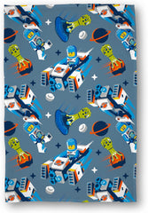 Character World Official Lego® City Fleece Blanket, Super Soft, Warm Blue Throw, Cityspace Design, Perfect pentru dormitoare, camping și dormit, 100 X 150 Cm Paturi si Cuverturi Besuche den Character World-Store Multicolor 100 X 150 Cm
