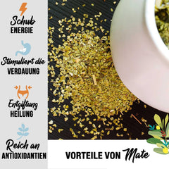 ORIGEENS BIO YERBA MATE cu portocale 200 G - Ceaiul fructat I Ceai organic Yerba Mate neprăjit, fără tulpini și praf I Băutură energizantă și detoxifiantă