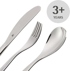 WMF Animals rozsdamentes acél evőeszközkészlet gyerekeknek, 4 részes, polírozott Cromargan Kitchen Naty Shop