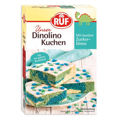 RUF Dinolino Cake, Tricolor lapos torta citrom ízzel, 850 gramm Sprinkles Naty Shop Dino Cake