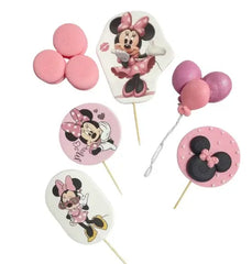 10 darabos ehető tortadísz készlet lányoknak – Minnie rózsaszín