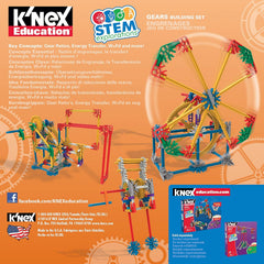 MINT-Forschung Getriebe-Baukastenset, K'NEX Bildung, Basic Fun, 79318, Lernset mit 3 funktionenden Designs, Technik für Kinder, Konstruktionsspielzeug für Jungen und Mädchen From 8 Jahren