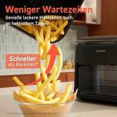 Cosori Turboblaze Hot Air Fryer Airfryer, 9 az 1-ben, 6 literes, csendes készülékek Naty Shop