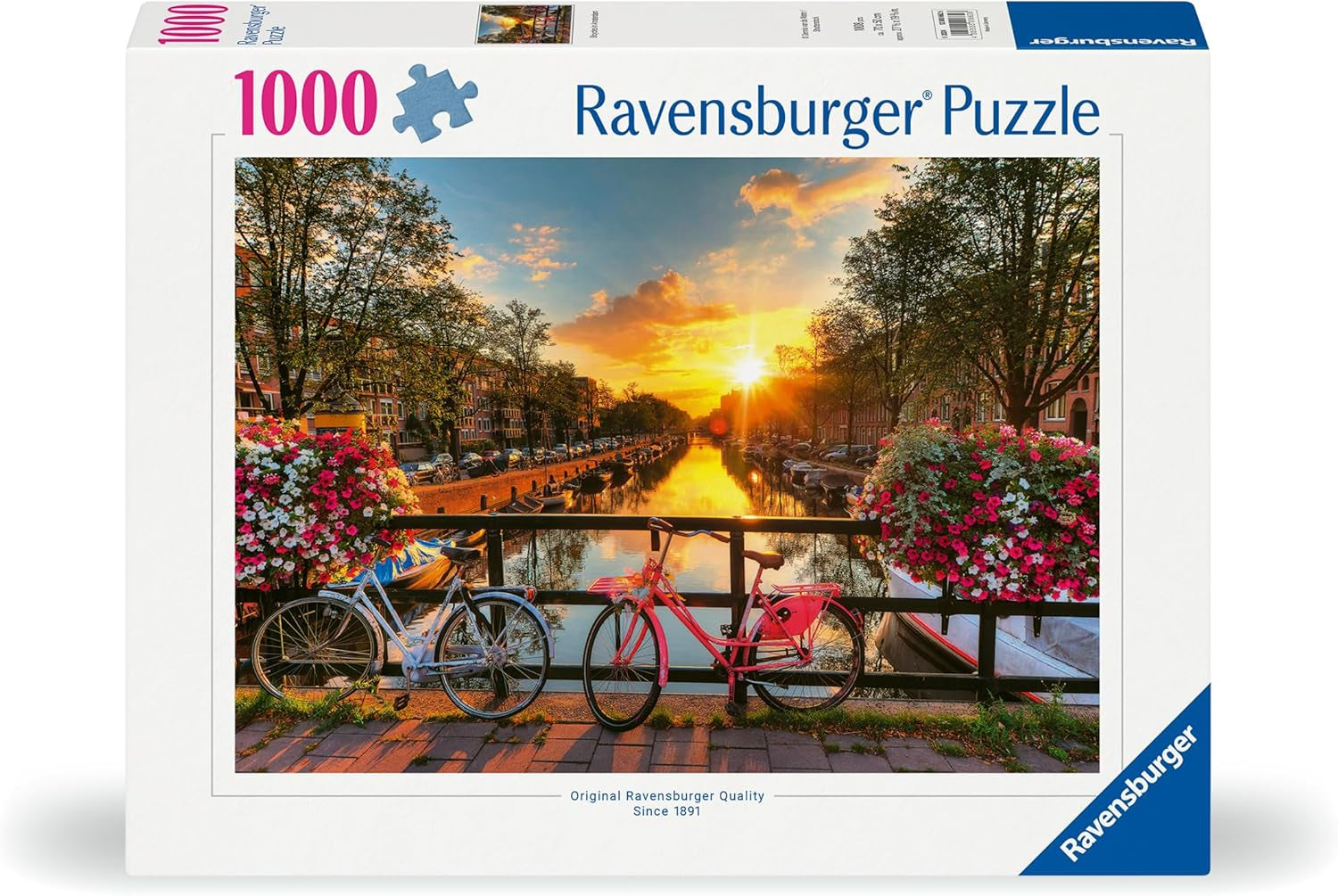 Ravensburger Puzzle 12000662 1000 piese Biciclete în Amsterdam - Puzzle colorat pentru adulți și copii în calitatea Ravensburger dovedită Puzzle Naty Shop