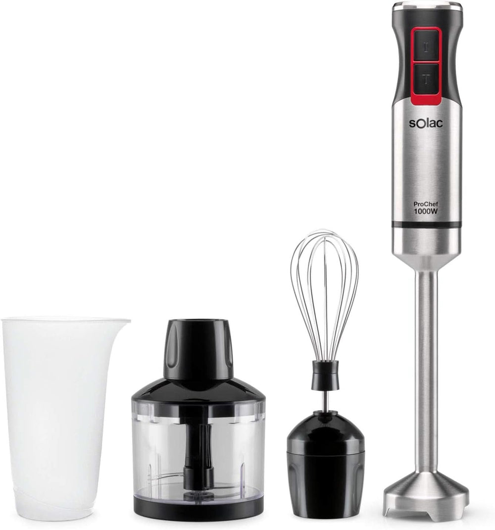 Pro Chef 1000 Stabmixer, W, Edelstahl Bucatarie Naty Shop 1000W | 3 Zubehör