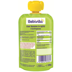 Kiwi banán Apple Quetschie-ben (6 x 120 g), ohne Zuckerzusatz, glutenfrei, ideális unterwegs und selbständiges Snacken