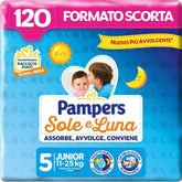 Pampers Soarele si Luna pelenkák, unisex, junior, 5-ös méret (11-25 kg), 120 pelenka Mother and Child Naty Shop