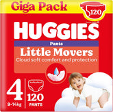 Huggies Little Movers Disney nadrág, 4-es méret, 120-as szám (4x30), havi doboz