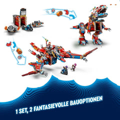 LEGO Dreamzzz 2 az 1-ben Coopers Dino-Mech C-Rex játék Pterodactyl T.Rex akciófigura fiúknak és lányoknak Kreatív játék kalandkészlet Ajándék 9 éves gyerekeknek 71484 építőkészletek Beuche den LEGO-Store