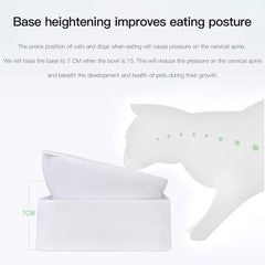 Márka Katzennapf, 15° Neigbar mit Automatischer Wasserflasche, gekippter erhöheter Wassernapf für Kleine und Mittelgroße Hunde und Katzen
