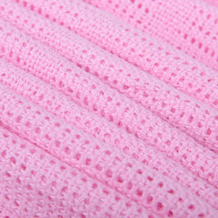 Family Bedding Pătură celulară roz pentru pat dublu, bumbac, cuvertură de pat mare, reversibilă, ușoară, termică, moale, pătură celulară tradițională, 230 X 230 cm Plapumi si pilote Naty Shop
