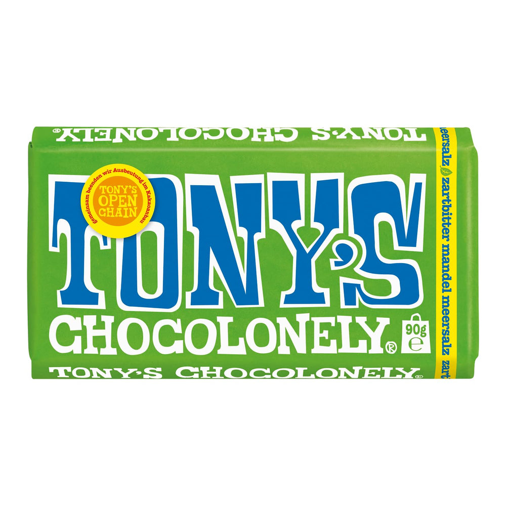 Tony's Chocolonely - Étcsokoládé mandulával és tengeri sóval 90g