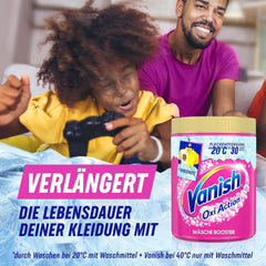 Vanish Oxi Action Powder Pink - 1,125 kg - klórmentes folteltávolító és mosodajavító por - színes ruhákhoz Mosószerek Naty Shop