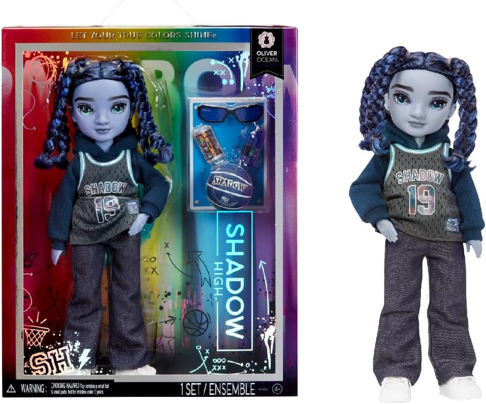 Rainbow High Shadow High Series 3 - Oliver Ocean - Blaue Modepuppe - Junge - Modisches Outfit und mehr als 10 Bunte Spielaccessoires - Ideal for Kinder von 4-12 Jahren und Sammler