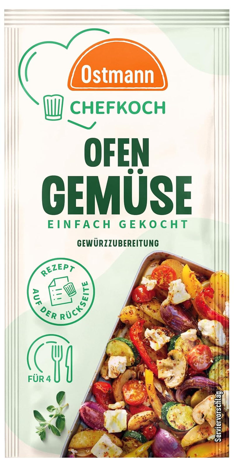 Ostmann Gewürze x Chefkoch - Ofengemüse Gewürzzubereitung | Abgestimmt auf 4 Portionen | Beleértve a Schritt-für-Schritt-Rezept und Mengenangaben | 14 g zacskóban