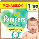 Pampers Harmony pelenka 1-es méret, 180-as pelenka, 2kg-5kg, gyengéd bőrvédelem 100% Pampers védelemmel
