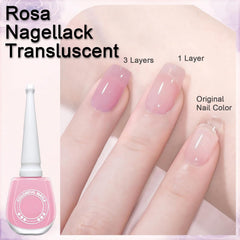 Jelly Pink Körömlakk 13 ml Gyorsan szárad, hosszan tartó természetes áttetsző normál körömlakk UV lámpa nélkül barkácsolás női körömlakk számára (klasszikus rózsaszín)