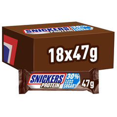 Snickers csokoládé fehérjeszeletek - gazdag ízű karamell mogyoróval és nugáttal, tömeges kiszerelés 18x47g