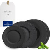 Villeroy & Boch – Set de veselă Manufacture Rock, 6 piese, Set de veselă pentru 2 persoane, Porțelan Premium, Negru