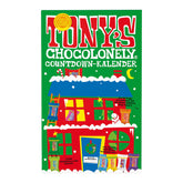 Tony's Chocolonely Fairtrade belga csokoládé adventi naptár – 24 nap, 10 finom fajta