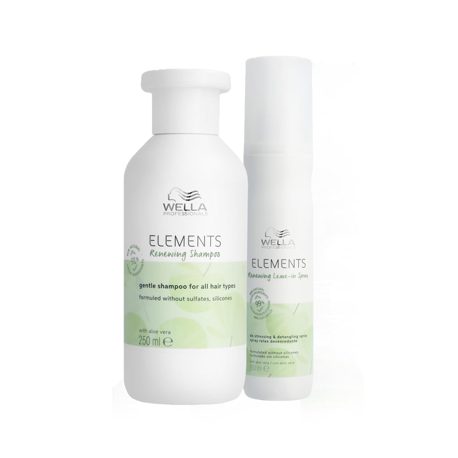 Wella Professionals Elements - îngrijire naturală pentru păr uscat, deteriorat și scalp sensibil - balsam, mască și spray fără clătire cu antioxidanți și esență de măsline Masca de par Naty Shop Spray 150ml