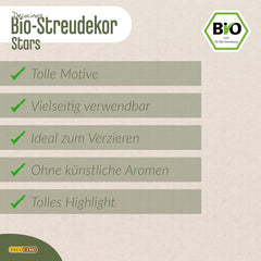 DECOCINO Organic Sprinkle Stars, 50 grammos Sprinkles Naty Shop