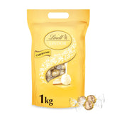 Lindt csokoládé | LINDOR túrós táska | 1 kg | 80 fehér tejcsokoládé golyó szájban olvadó sajttorta töltelékkel | Ajándék csokoládé megosztani