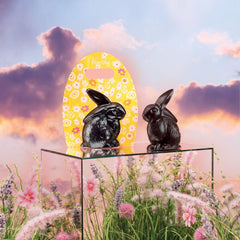 Venchi - Iepuraș de ciocolată neagră 60%, fără gluten, vegan, 100 grame Bomboane de Ciocolata Naty Shop