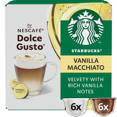 STARBUCKS Vanilla Macchiato by Nescafé Dolce Gusto Kaffeekapseln 6 x 12 (72 Kapseln)