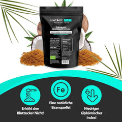 Bio kókuszcukor, karamell ízű, 1,5 kg Sweeteners Naty Shop