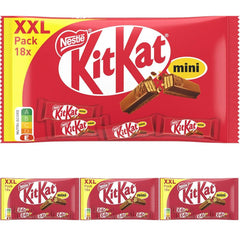 Nestlé Mini XXL csokoládészeletek Tejcsokoládé ropogós ostyaszeletek 4 csomag (1 x 301g)