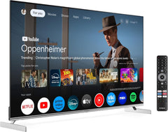 STRONG SRT55UF8733, televizor inteligent QLED 4K de 55 de inci: Vizionați cu Netflix, Prime Video, Disney+ la cel mai înalt nivel - Dolby Atmos, Google TV și control vocal inclus