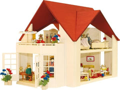 Rülke fajáték 23112 Babaház, fa színek, piros Dollhouses Naty Shop Alapértelmezett cím
